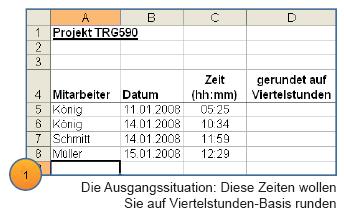 Excel Tipp So Runden Sie Zeiten Ganz Einfach